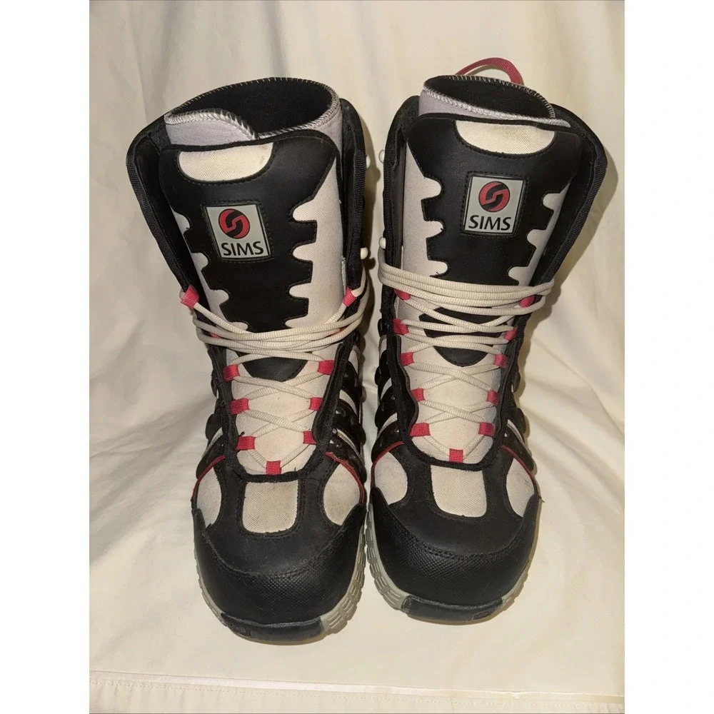 Sims RC100M Snowboard Boots Black Red Men's Size 13 Ski/Snowboarding